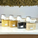 Kit 4 Potes Hermético com Copo Medidor 1,5 Litros