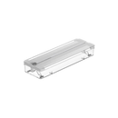 Organizador e Cortador de Rolos Duplo Clear Branco