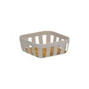 Cesto de Pão Lume Plástico e Bambu Bege 24cm