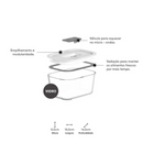Kit 4 Potes Herméticos de Vidro Fresh Lock 370ml